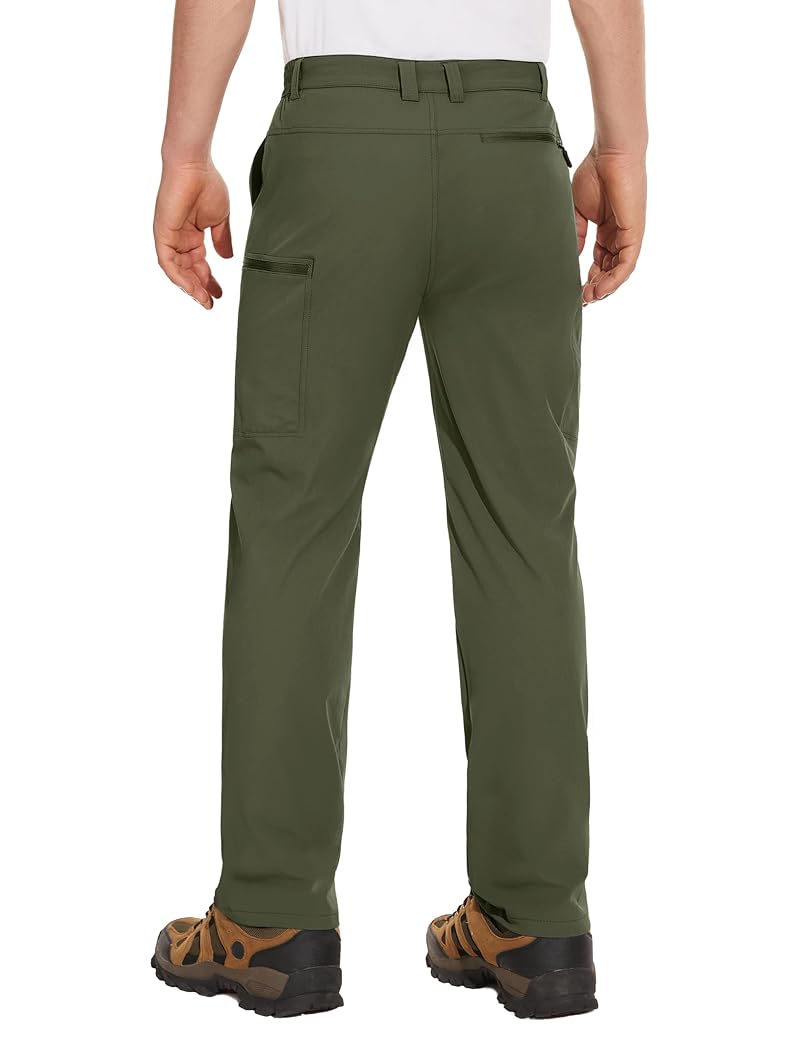 Magcomsen Men's Hiking Pants, Water-Resistant Ripstop 6-Pocket, Lightweight Quick Dry Army Green