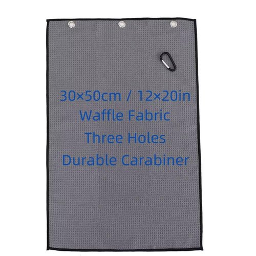 Golf Towel Golf Bag Accessories: 4 Pack Microfiber Waffle Pattern Tri-fold Golf Towels for Golf Bags Cart with Carabiner Clip to Cleaning Golf Club Ball - Golf Cleaner for Women Men Golf Sports Gifts