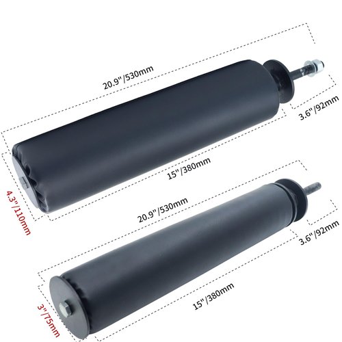 CONBUT Single Leg Squat Roller / Nordic Hamstring Curl for Squat Rack Power Rack Attachments, Bulgarian Split Squat for Workout Equipment Home Gym Accessories（Foam diameter 4.3" / 110mm , for 5/8" / 16mm aperture)