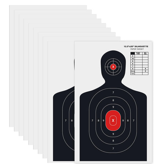 10PCS Paper Targets for Shooting Range, 14X22 Inches Shooting Targets for Indoor and Outdoor Use, Perfect for Handguns, Pistols, Rifles, Airguns, Pellet Gun and BB Guns by krlladetiy