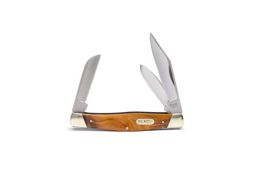 Buck Knives 371 Stockman 3-Blade Folding Pocket Knife with Wood Handle