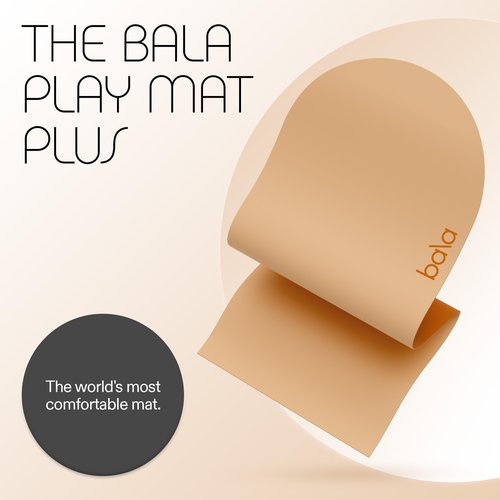Bala Yoga Mat for Home Gym, 5mm (Sand) - Non Slip Exercise Mat for Home Workout, Stretching, Pilates, Aerobics & Floor & Fitness Work Out - Indoor Exercising Mat