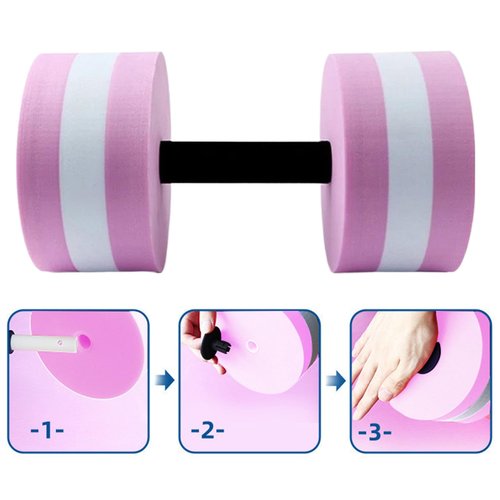 Aquatic Dumbbells, Pool Weights Water Dumbbells, EVA Foam Pool Barbells for Swimming, Swimming Pool Fitness Equipment for Water Aerobics, 2 Pack