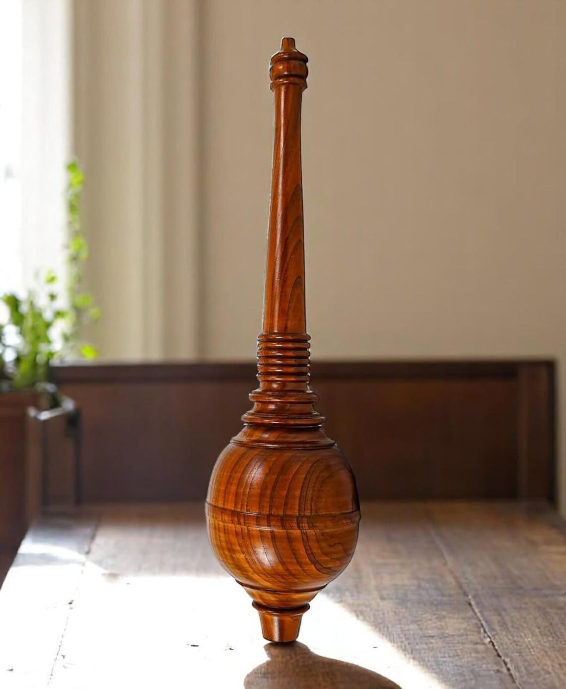 Indian Wooden Gada Mace, Traditional Rosewood Exercise Club, Strength Training Equipment (Brown, 14 kg or 31 lbs)