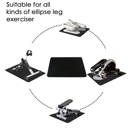 Double-Sided Non-Slip Leg Exerciser Machine Mat - Workout Mat for Under Desk Elliptical Pedal Ellipse Exercise