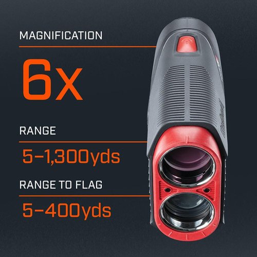 Bushnell Golf Tour V5 Shift Laser Rangefinder Patriot Pack | Slope Compensation, PinSeeker, Magnetic Mount, 6X Magnification, 1300 Yard Range, 3D Flyovers in App, Signature Series Golf Towel Bundle
