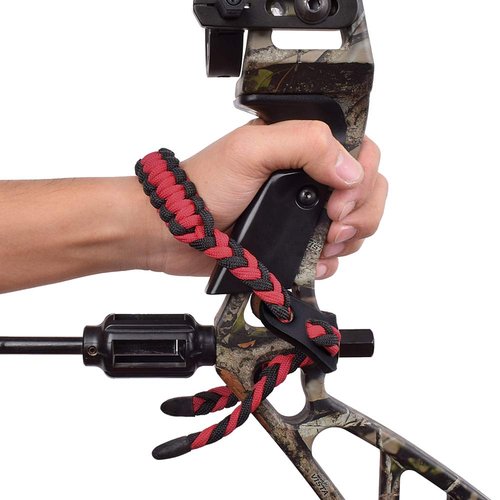 YLS Bow Slings Archery Wrist Sling Compound Bow Easy Carry Adjustable for Hunting Shooting RED