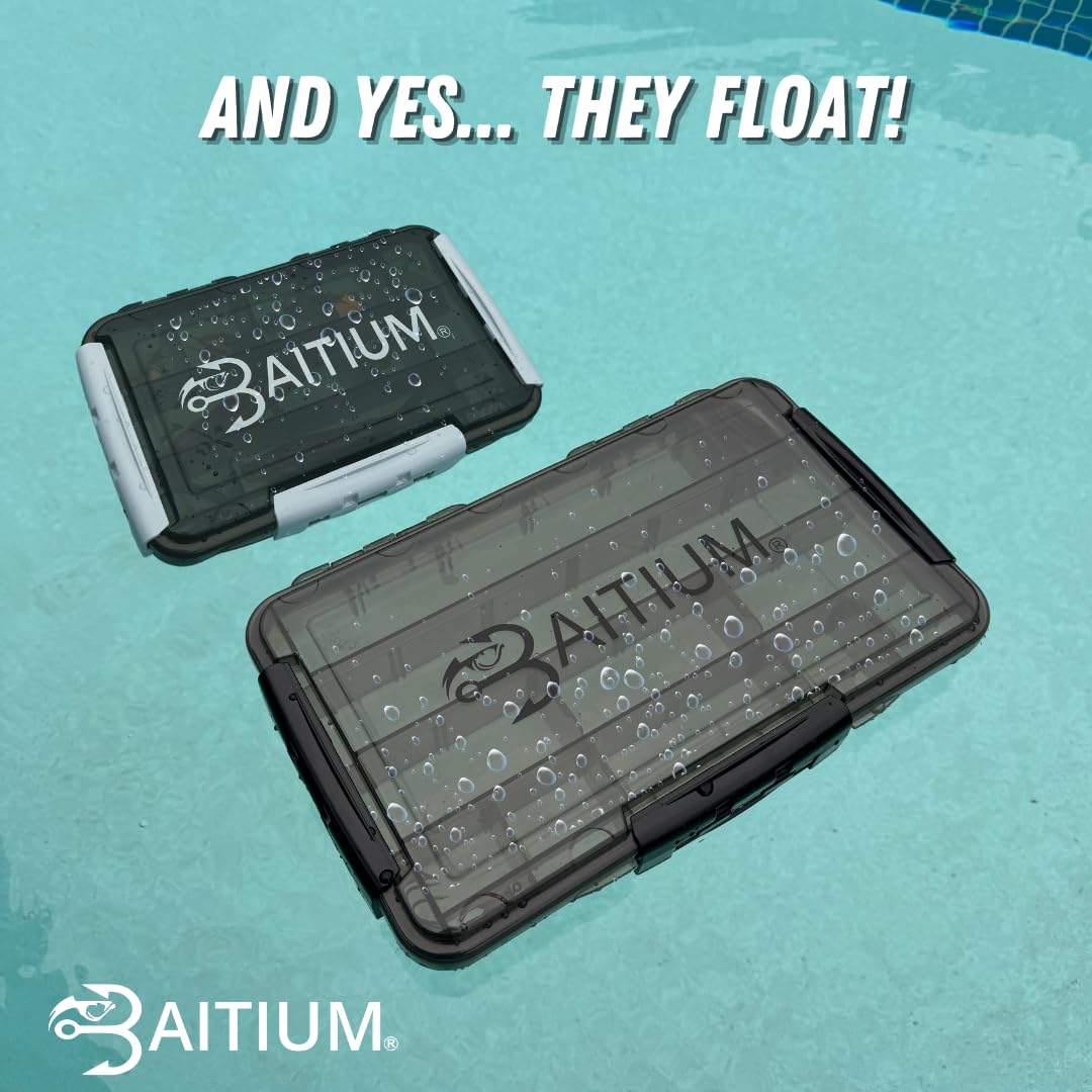 Baitium XTRAseal Waterproof Fishing Tackle Box Organizer, Tackle Boxes With Dividers, Tacklebox for Fishing, 3600 Tackle Trays, Fishing Gear (2 PACK 3600 (Tray Size : 10.6" x 6.7" x 2"))