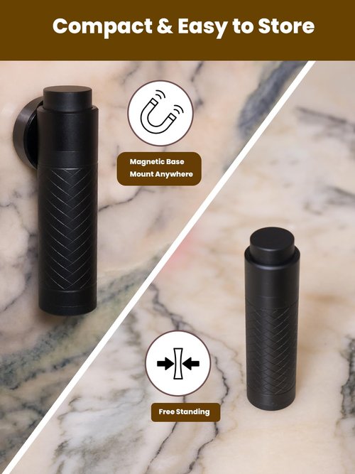 Flick WDT Tool Espresso Retractable Espresso Distribution Tool for Barista with Magnetic Base 0.4mm 6 Stainless Steel Needles with 6 Replacement