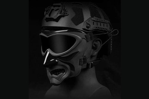 Lancer Tactical Gear Airsoft Full Face Mask Breathable Mesh (Night Knight)