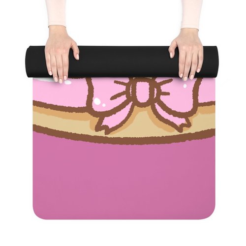 Queen of Wrap Cute Cat Birthday Yoga Mat – Kawaii Pastel Workout Mat