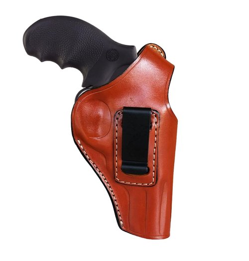 OWB - IWB Leather Holster for Taurus 856 Defender 3" Barrel - Thumb Break - Genuine Leather - Brown or Black (Right Hand, Brown)