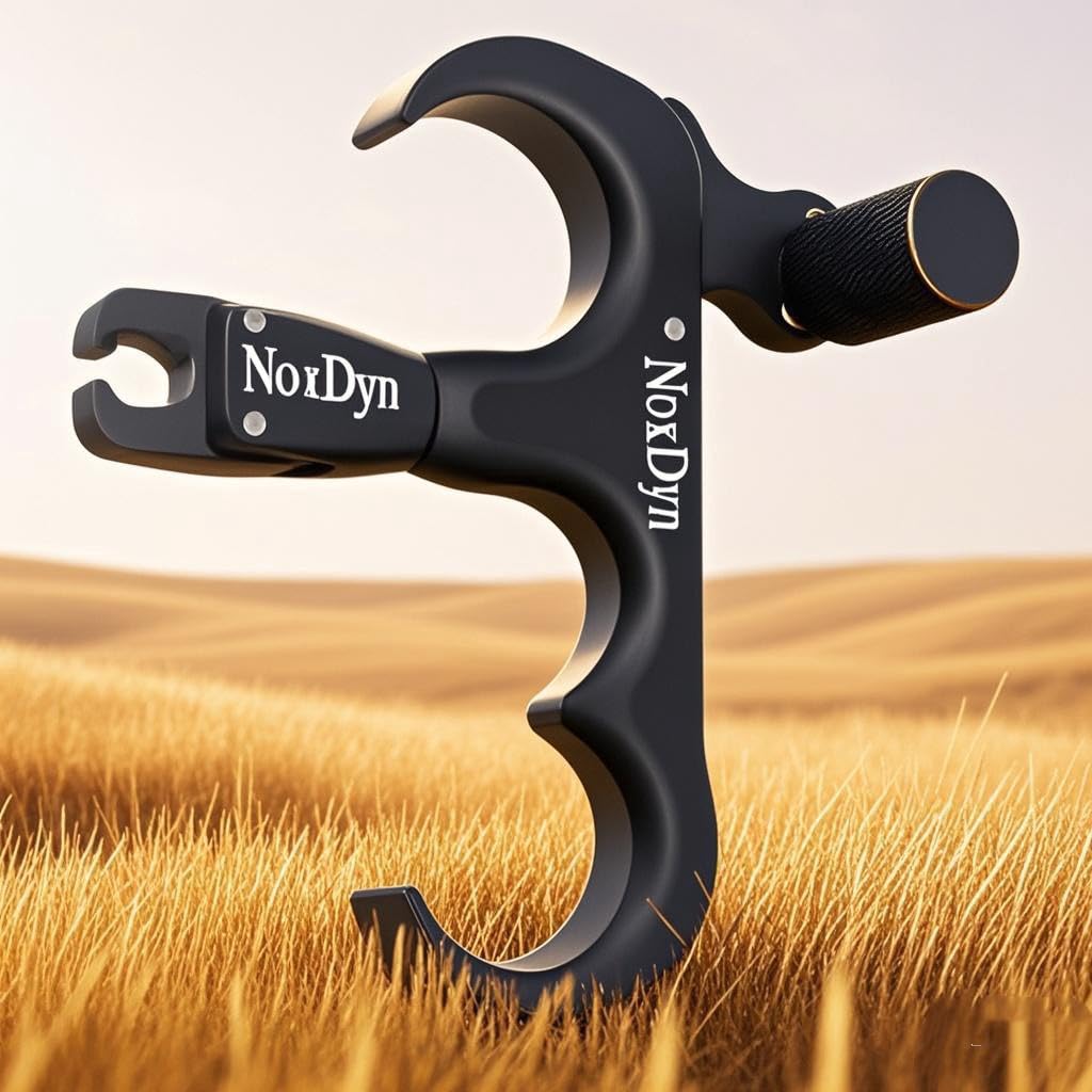 NoxDyn Bow Release for Compound Bow, 3-Finger Archery Release 360° Rotatable Thumb Release for Compound Bow Black