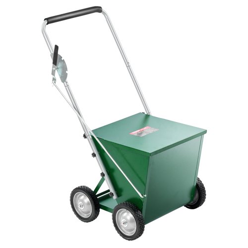 VEVOR 65 lbs Dry Line Chalker with Heavy-Duty Metal Wheels, Adjustable 2 or 4 Inch Dry Line Marker Machine for Baseball & Softball, Wheeled with Rubber Handle, Large Powder Capacity, Green