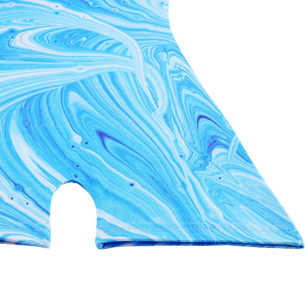 Belovance Toddler Leotards for Girls Gymnastcis Dance Outfit 5-6 Kid Sleeveless Sparkle Blue Marble Biketard (Blue Marble, 5/6 Years)