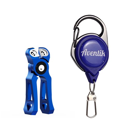 EDSRDPLT Fishing Line Cutter with Retractable Buckles, Tungsten Carbide Blade for Smooth, Corrosion-Resistant Cuts on Braid, Mono and Fluoro Lines, Ideal for Fishing Scissors. (Blue)