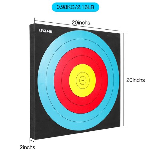 LWANO 20'' Foam Target High-Density Archery Bow & Arrow Target for Backyard (20 * 20 * 2inch)