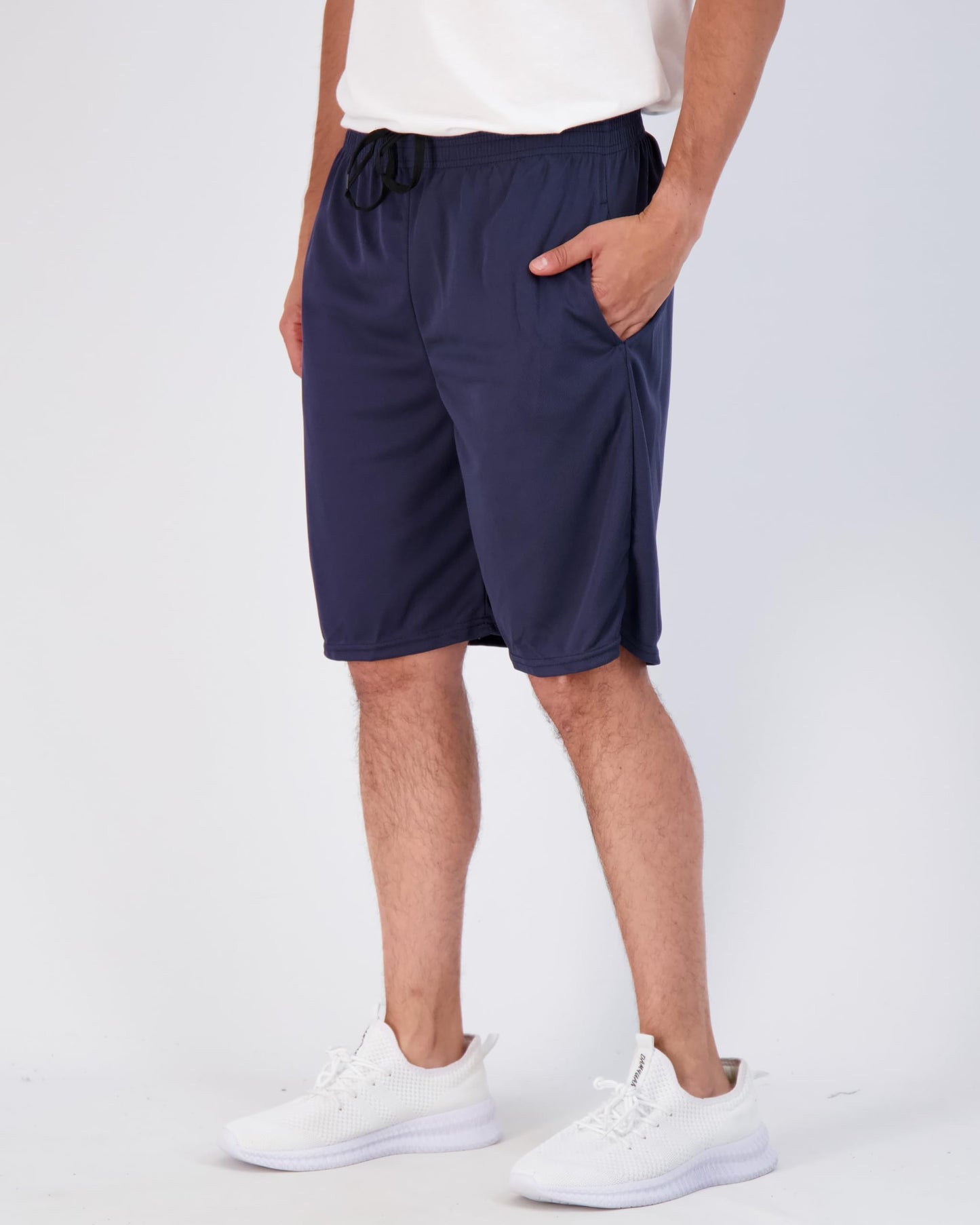 Real Essentials 3 Pack: Men’s 9" Mesh Basketball Shorts | Long Athletic Performance Gym Short with Pockets - Set 2, L
