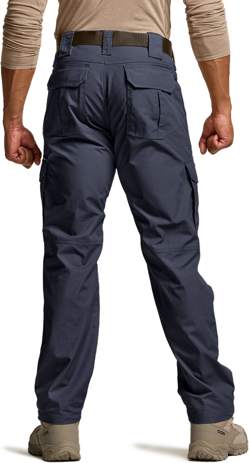 CQR Men's Tactical Pants, Water Resistant Ripstop Cargo Pants, Lightweight EDC Work Hiking Pants, Outdoor Apparel, Duratex Mag Pocket Police Navy, 30W x 30L