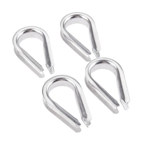 4Pcs 1/2" Wire Rope Chain Thimble for Boat Rigging Anchor Boat Terminating Splicing 316 Stainless