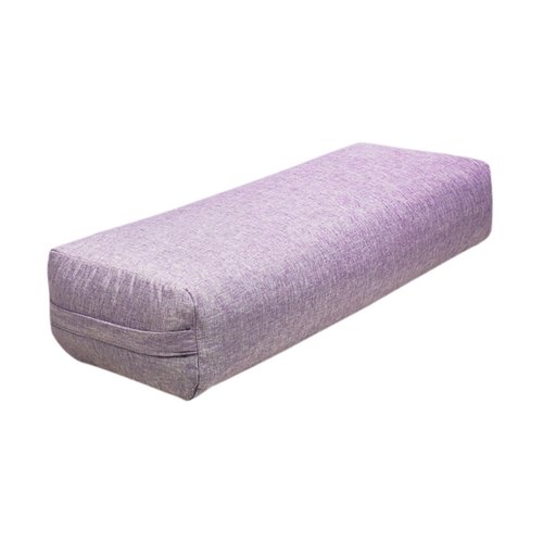 Vaveren Yoga Bolster Rectangular Pillow Multifunctional Yoga Prop for Legs Lightweight Professional Easy to Clean Cushion with Handle, Violet