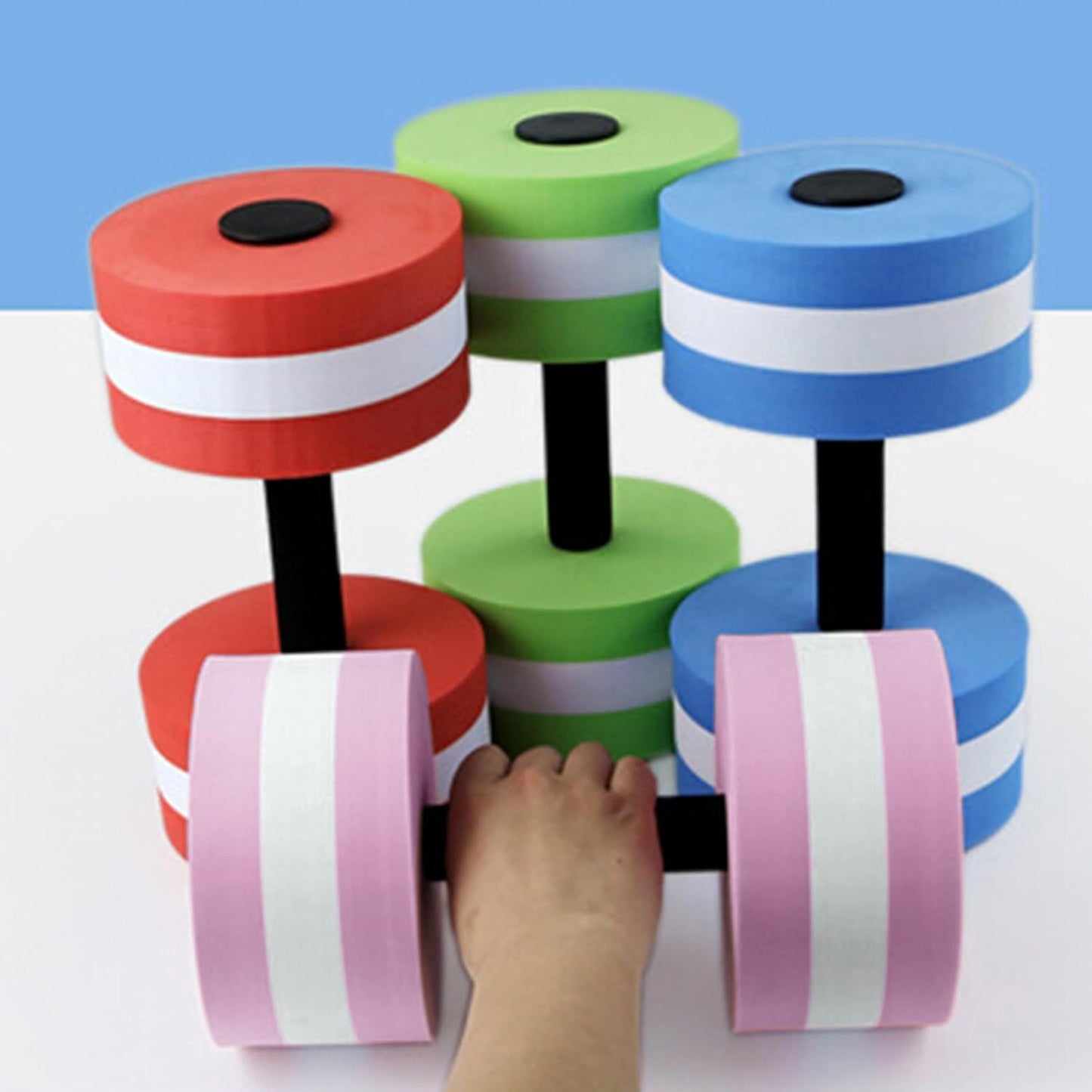 1pc Aquatic Dumbells,Water Weights for Pool Exercise,Aqua Fitness Barbells for Men Women,Water Aerobics Equipment,Water Weight Water Aerobics Dumbell Exercises Equipment for Weight Loss