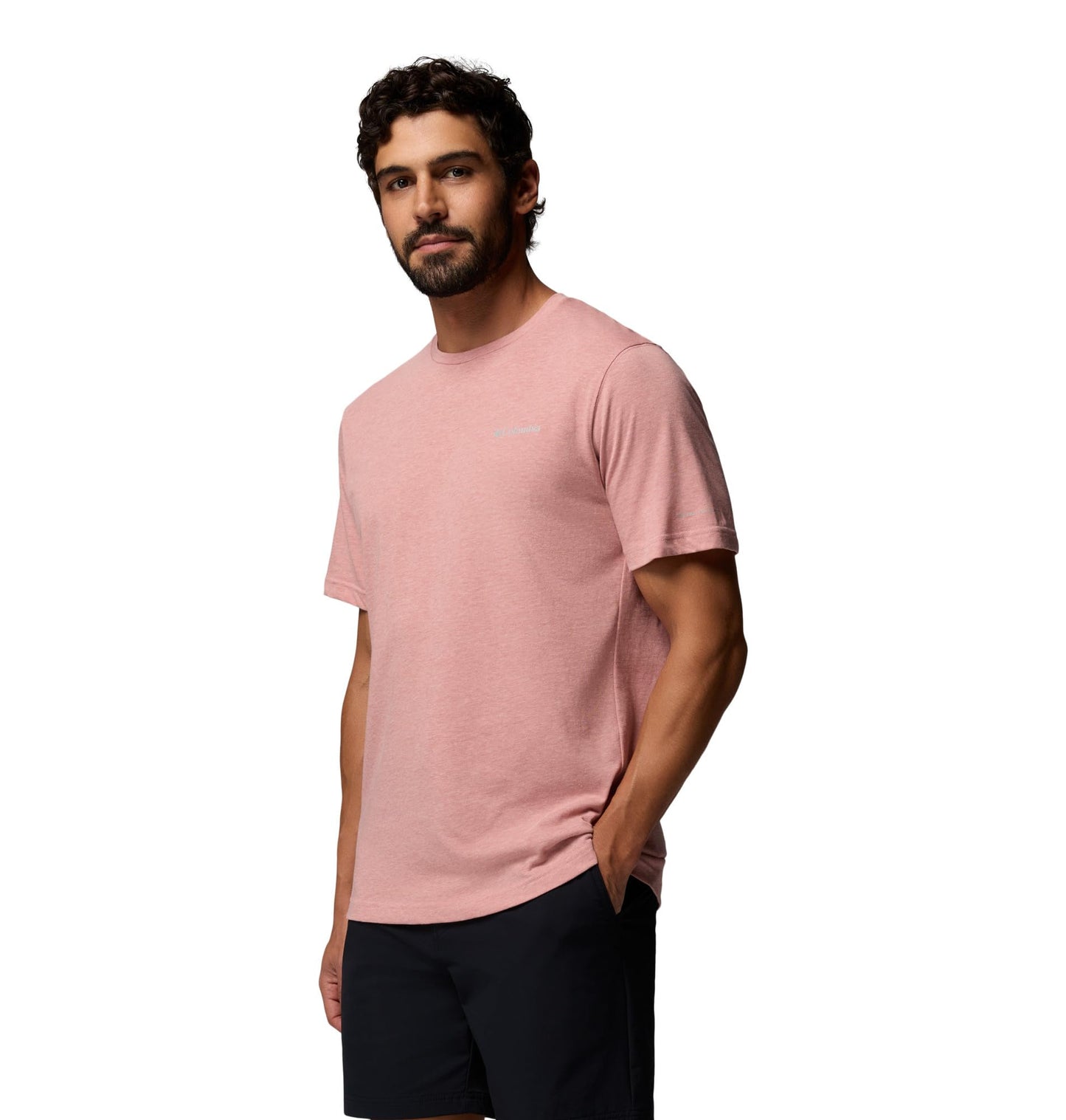 Columbia Men's Thistletown Hills Short Sleeve T-Shirt, Washed Red/Heather, X-Large Tall