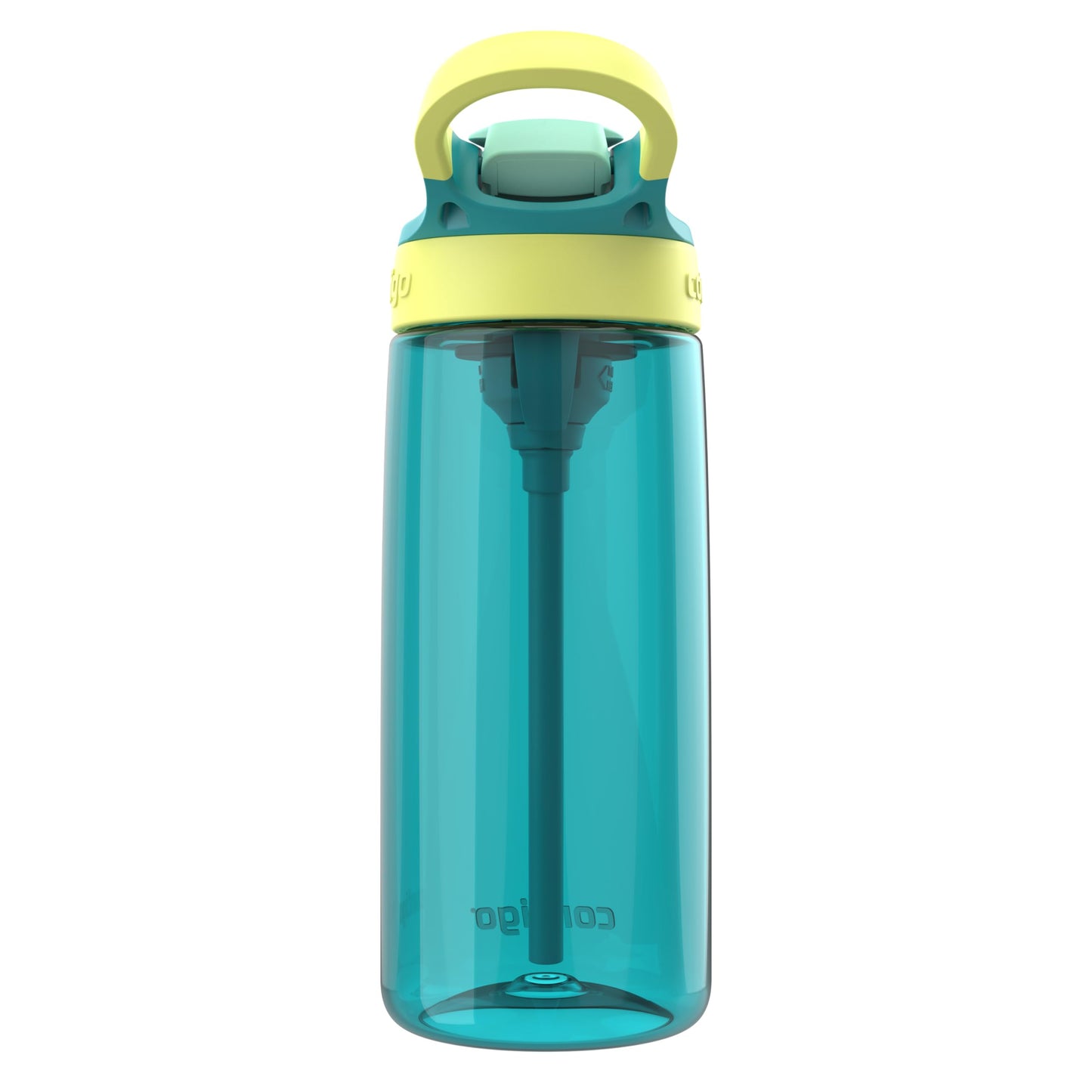 Contigo Aubrey Kids Water Bottle, 20oz, Juniper/Limelight, Spill-Proof Lid, Dishwasher Safe, BPA Free, Blue and Yellow