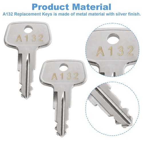 A132 SKS roof Rack Key,Yakima Replacement Key,Replacement Keys for Yakima SKS Ski,Roof Racks,Cargo Box,Carrier Racks and Crossbars with Code Series A132[2 pcs]