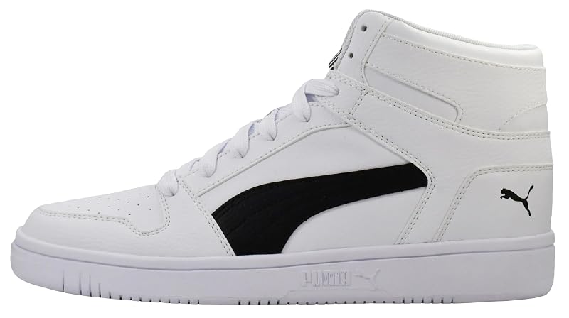 Puma Rebound LayUp High Sneakers - White/Black Size 9