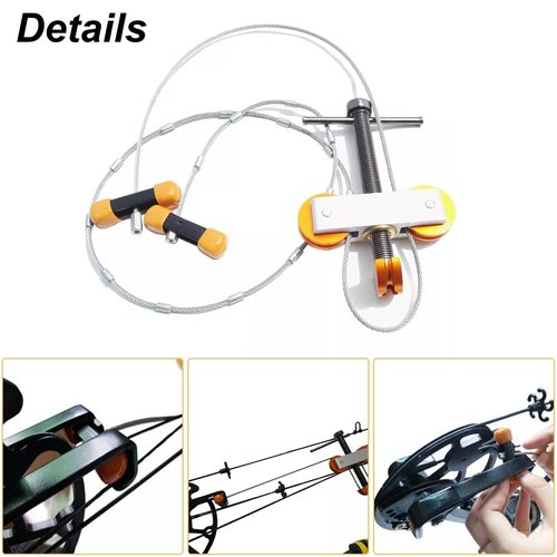 Bow Press for Compound Bows with 2 Quad Brackets, Portable Handheld Archery Compound Bows and Quad Limb L Brackets Replacement Tool for Bow Vise Hunting Archery Outdoor Shooting