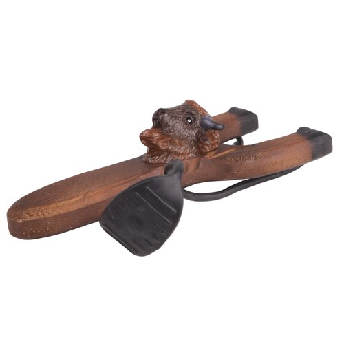 Needzo Wooden Buffalo Slingshot, Classic Construction, Catapult for Outdoor, Hunting and Fishing, 15 x 3.5 Inches