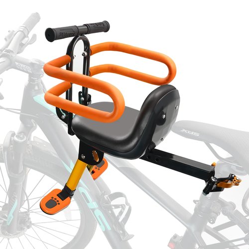 OUSEXI Front Toddler Bike Seat, Retractable Kids Bike Seat Front Mounted with Fence,Suitable for Children 2~6 Years…