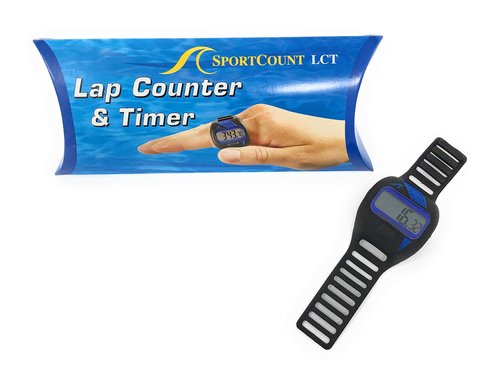 SC SPORTCOUNT LapCounter and Timer - Waterproof Lap Counter Timer for Swimming, Biking, Running Triathletes - Accurately Tracks Laps and Times to Help You Stay Focused