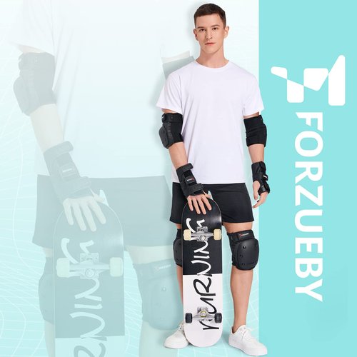 Forzueby Wrist Guards (1 Pair) for Roller Skating, Skateboarding,Snowboarding and Rollerblade, Adult and Kids Sports Protection Wrist Guard (M)