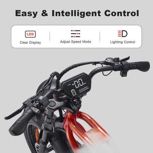 HAPPYRUN Electric Bike for Adults, 1500W Motor, 48V 18Ah Removable Battery, 20" Fat Tire Ebike, 7-Speed Transmission, Up to 32MPH and 68+ Miles Range, All-Terrain E-Bike (G52)