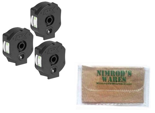 Nimrod's Wares 3-Pack Gamo Gen2 10X Quick-Shot Air Gun Magazines .22 10rd Fusion & Maxxim 621259054 Bundle with Microfiber Cloth