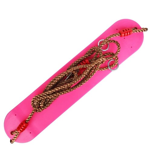 Thaibna Elastische Kinderschaukel Bunte EVA Soft Board U-förmige Schaukel Sitz Schaukel Kinder Garten Outdoor Schaukel (Pink)