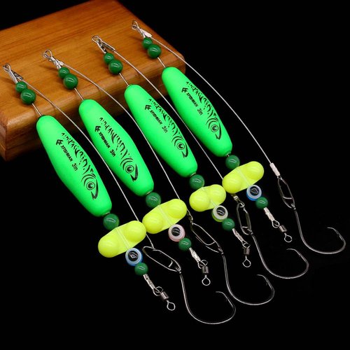 Catfish-Rig-for-Bank-Fishing-Catfishing-Tackle-Floats-with-Rattler-Santee Cooper Rig Equipment(Green-3 inch)