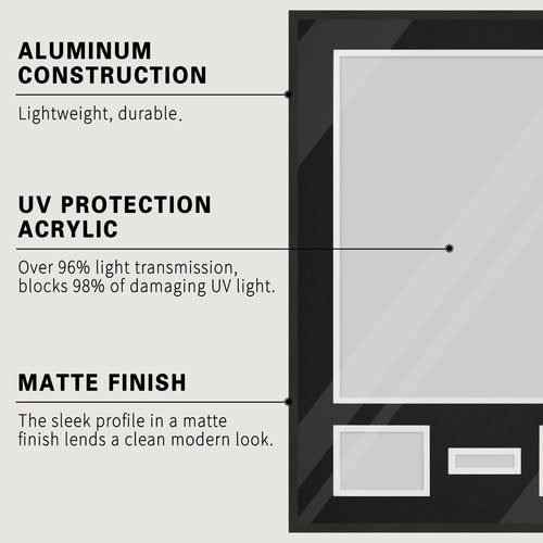 CCDCC Aluminum Jersey Frame Display Case 1 Pack, Lightweight & Durable Metal Jersey Frame with Mat, Pinboard, Shatterproof Plexiglass & Hanging Kit for Football Baseball Basketball Soccer Hockey Shirt