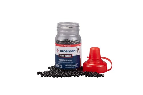 Crosman CBW1K Black Widow 4.5mm Black-Coated BBs, Grain Weight: 5.23 (1000-Count)