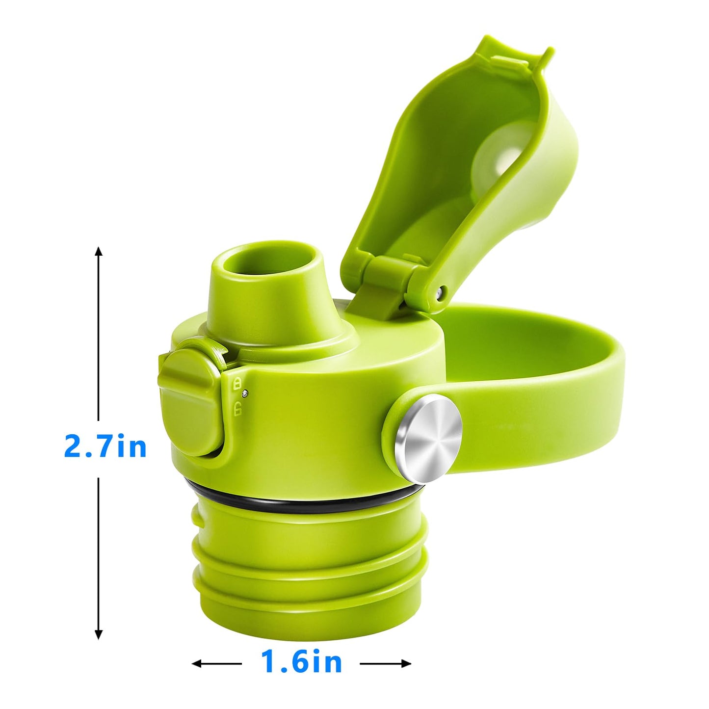 XACIOA Flip Lid for Hydroflask Standard Mouth, Replacement for Hydro Flask Lid, Spout Cap for Narrow Mouth Water Bottle for Simple Modern Iron Flask Accessories, BPA Free, Green