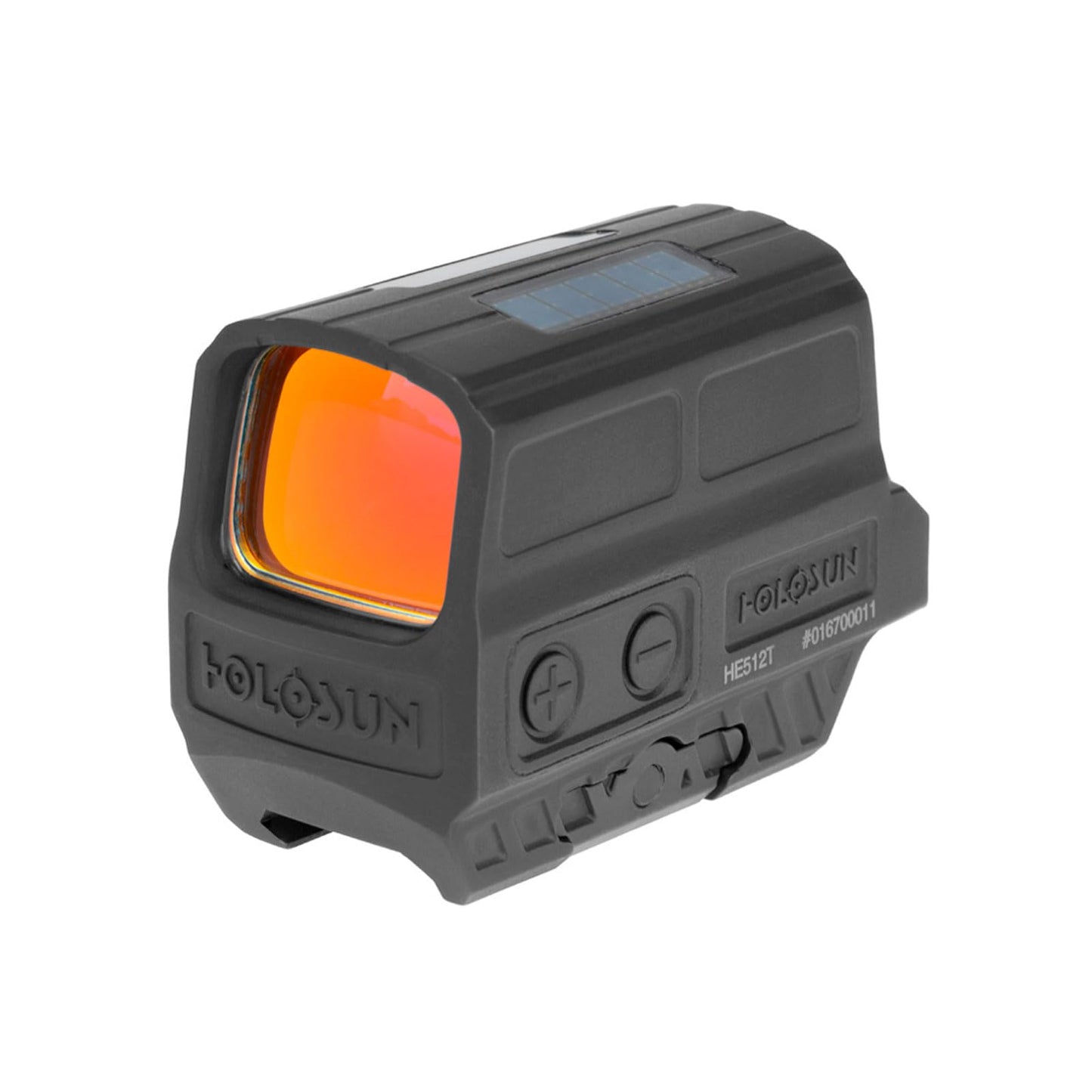 HOLOSUN HE512T-GR Multi-Reticle Green 2 MOA Dot & 65 MOA Circle Open Reflex Optic Sight for Long Guns - Shake-Awake Solar FailSafe Super LED Waterproof Titanium Rifle Sight