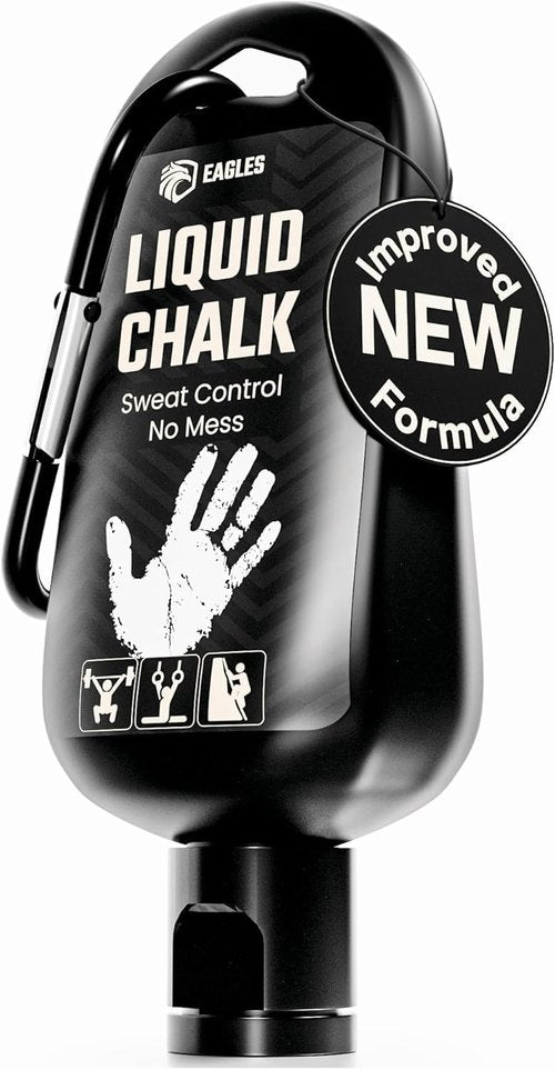EAGLES Pro Grade Liquid Chalk 50, 120 or 280ml Mess-Free Chalk for Weightlifting, Gymnastics Rock Climbing, Dancing, Pole Grip, Sports & Workout Chalk - Sweat-Resistant and Long Lasting (50ml)
