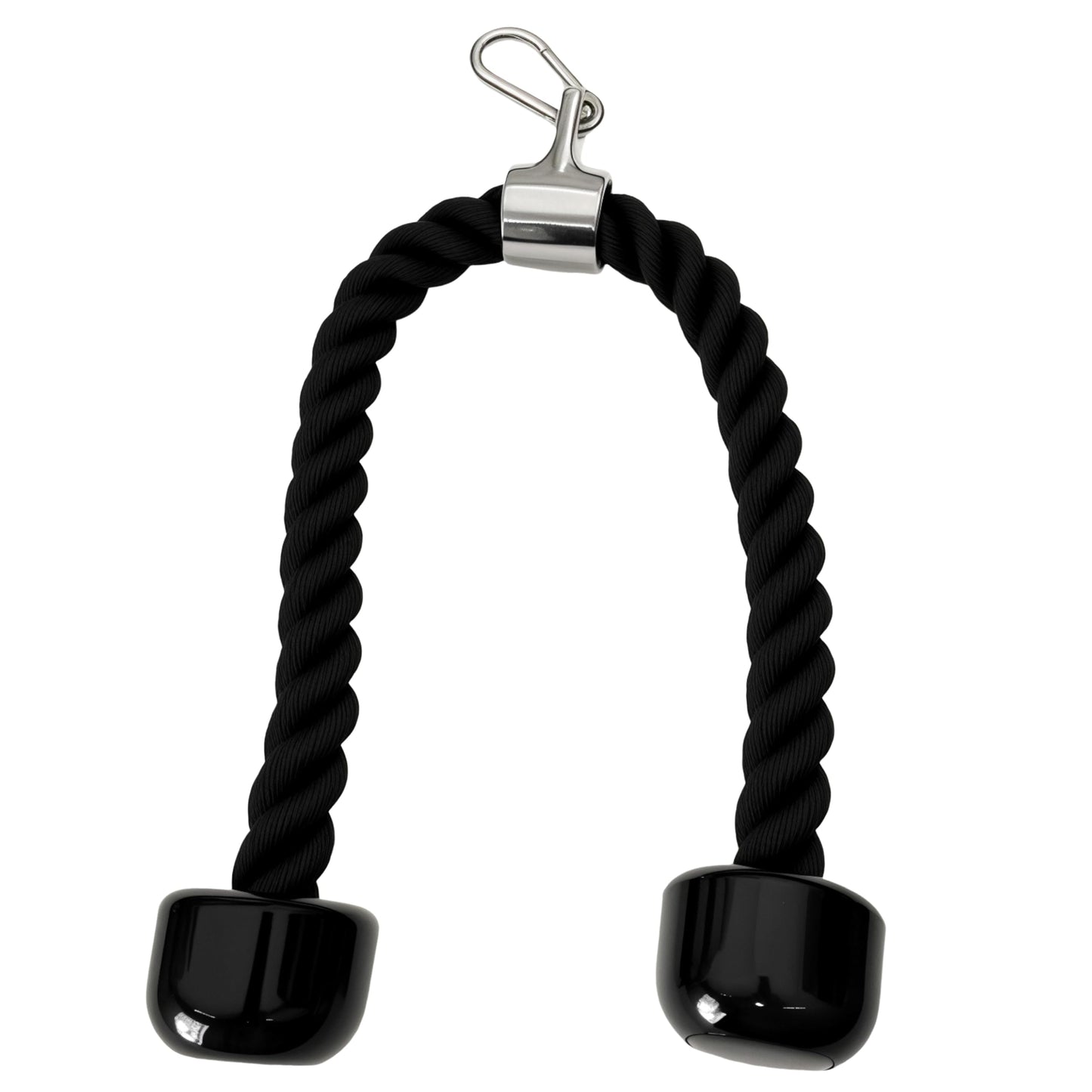 qibylift Deluxe Tricep Rope Pull Down - 27 Inch/14 Inch Rope Length, Easy to Grip & Non Slip Cable Attachment (Black)