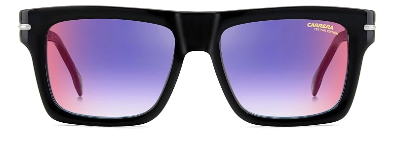 Carrera Unisex Sunglasses – Festival Edition Black/Blue Shaded Red+Blue Shaded Red