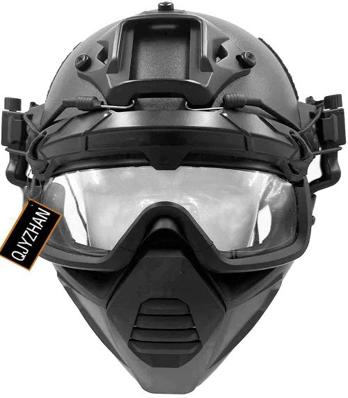 Fast Airsoft HelmetAirsoft Tactical Paintball Half Face Protection Mask and Goggles Set, for Paintball CS Game Set