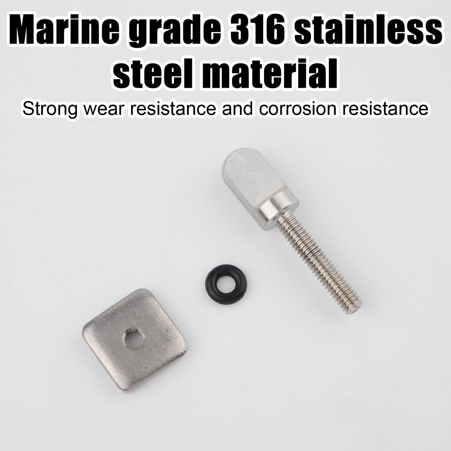 10pcs Surfboard Fin Screws, 316 Stainless Steel Paddle Board Fin Screw and Plate Surfboard Surfing Accessories with O-Rings for Surf Longboard & SUP