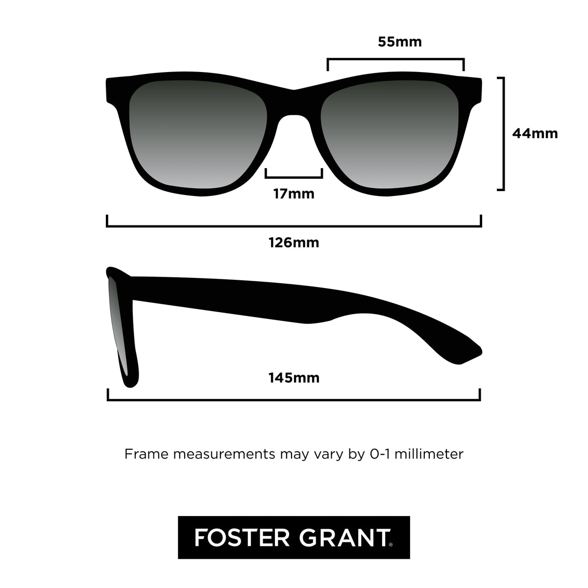 Foster Grant mens Jace Polarized for Digital Sunglasses Sunglasses, Matte Black and Navy, 54mm US