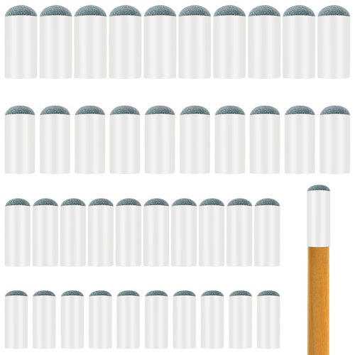 40 pcs Slip On Pool Cue Tips Shaper, No Glue or Tools Pool Stick Tips Replacement Kit, 4 Sizes Billiard Cue Sticks Tip Pools Table Accessories for Most Pools Snooker Cues 9mm/ 10mm/ 12mm/ 13m